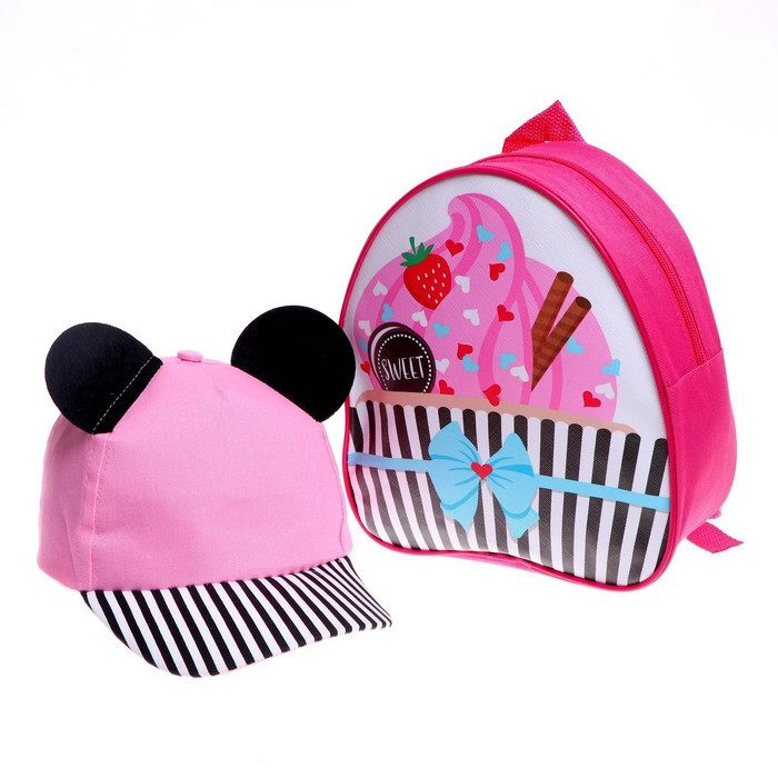 Детский набор «Мышка», рюкзак 21х25 см, кепка р-р. 52-54 см - фото 8 - id-p220887110