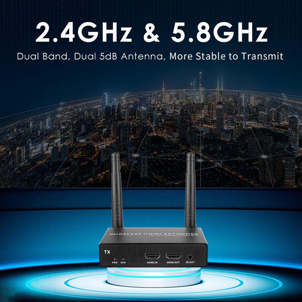 Удлинитель сигнала HDMI по Wi-Fi до 200 метров, активный, FullHD 1080p, комплект 1 передатчик + 3 приемника, - фото 2 - id-p220886769