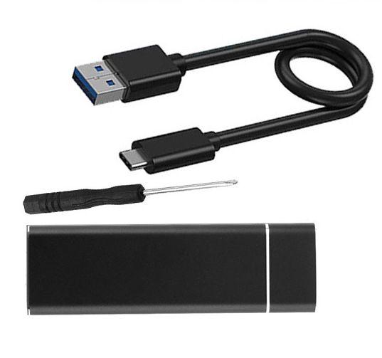 Внешний корпус - бокс для жесткого диска SSD M.2 NVME - USB-C/USB-A, алюминий, черный 556696 - фото 5 - id-p220886782