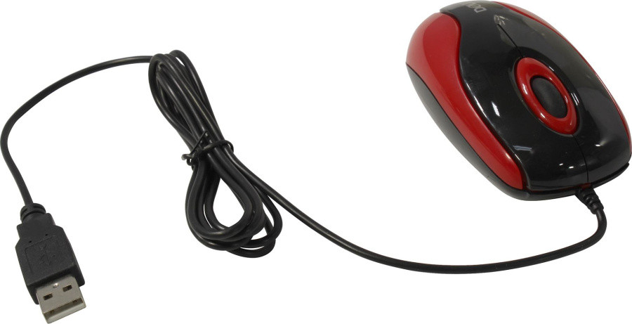 Манипулятор DELUX Optical Mouse DLM-363B USB Black/Red (RTL) 3btn+Roll - фото 1 - id-p220889212
