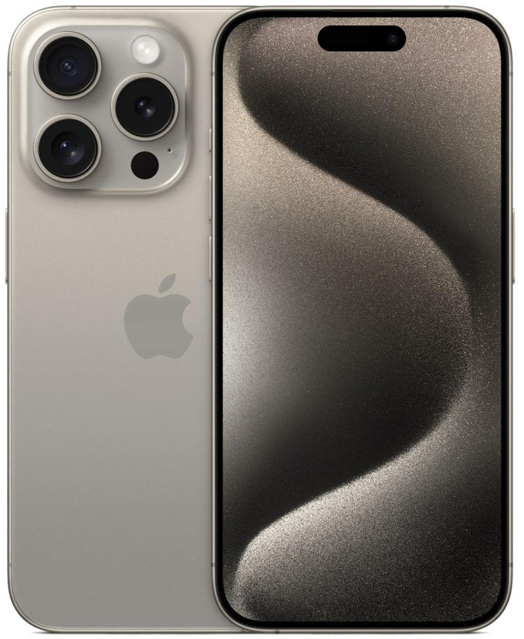Смартфон Apple A3101 iPhone 15 Pro 512Gb титан моноблок 3G 4G 1Sim 6.1" 1179x2556 iOS 17 48Mpix 802.11 - фото 1 - id-p220888768