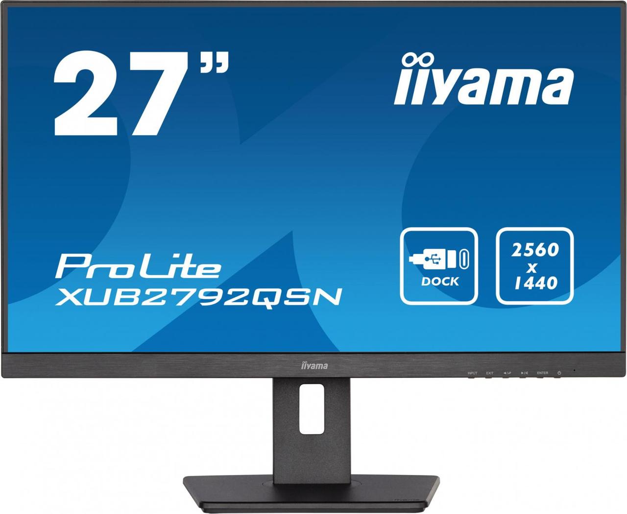Монитор Iiyama 27" ProLite XUB2792QSN-B5 черный IPS LED 4ms 16:9 HDMI M/M матовая HAS Piv 1000:1 350cd - фото 1 - id-p220888512