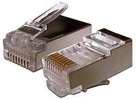 Коннектор RJ45 STP 8P8C, универсальный, для толстого кабеля, cat.6, 100 шт.