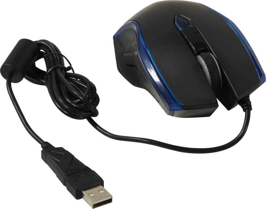 Манипулятор DELUX Optical Mouse M556 Blue Light 1600dpi (RTL) USB 6btn+Roll - фото 1 - id-p220889254