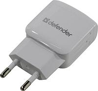 Defender EPA-13 White 83841 Зарядное устройство USB (Вх. AC100-240V Вых. DC5V 10.5W 2xUSB)