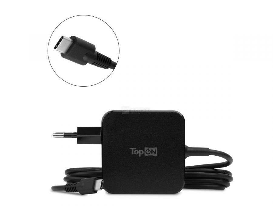 Зарядное устройство TopON TOP-UC45 45W Type-C, Черный - фото 1 - id-p220889053
