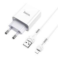 HOCO HC-27947 C81A/ Сетевое ЗУ + Кабель Lightning 1m/ 1 USB/ Выход: 10.5W/ White