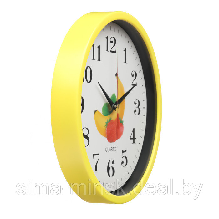 Часы настенные, серия: Кухня, "Банан и клубника", плавный ход, d-28 см - фото 2 - id-p220890025