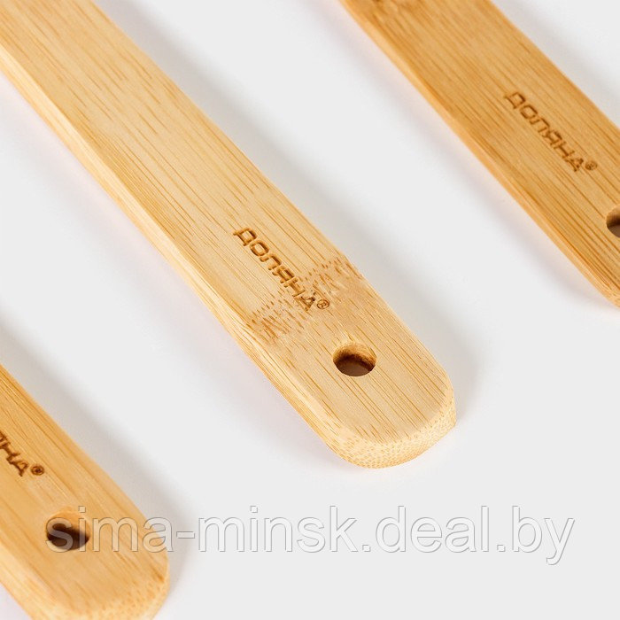 Набор кухонных принадлежностей "Бамбуковый лес" 5 предметов на подставке - фото 4 - id-p220890101