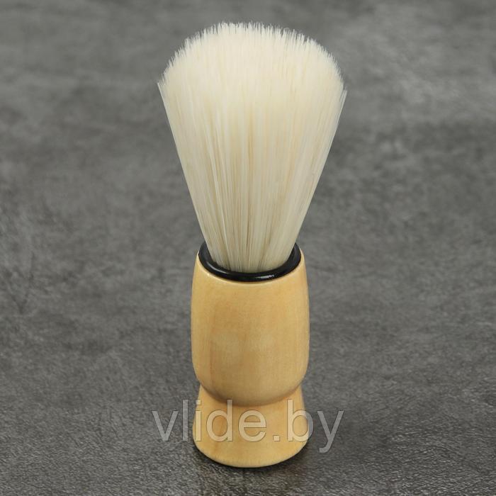 Помазок для бритья, деревянный, цвет светло - бежевый - фото 1 - id-p220893351