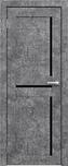 Двери межкомнатные экошпон  Амати 18 Черное стекло, фото 8