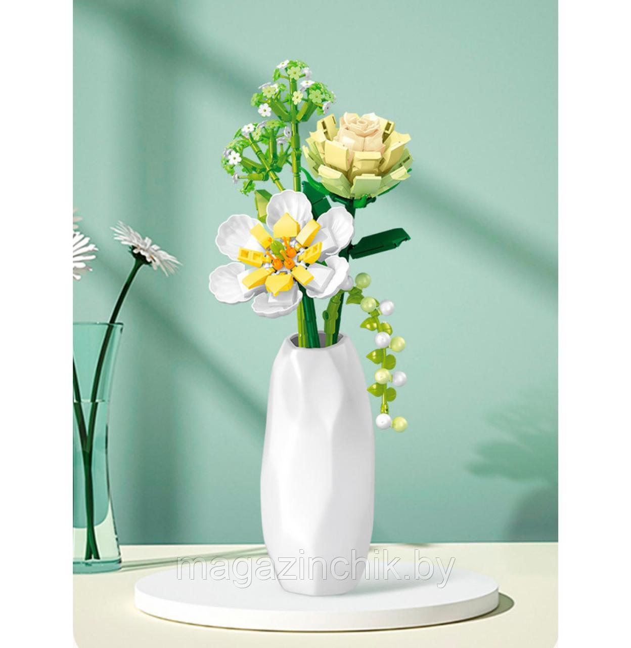 Конструктор Весенний Букет + ваза в наборе, Sembo 611067 аналог лего - фото 2 - id-p220893520