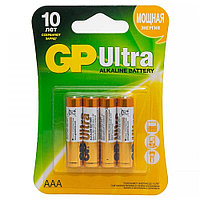 Батарейка GP Ultra, ААА, LR03/24AU, 1,5V, 4шт/уп