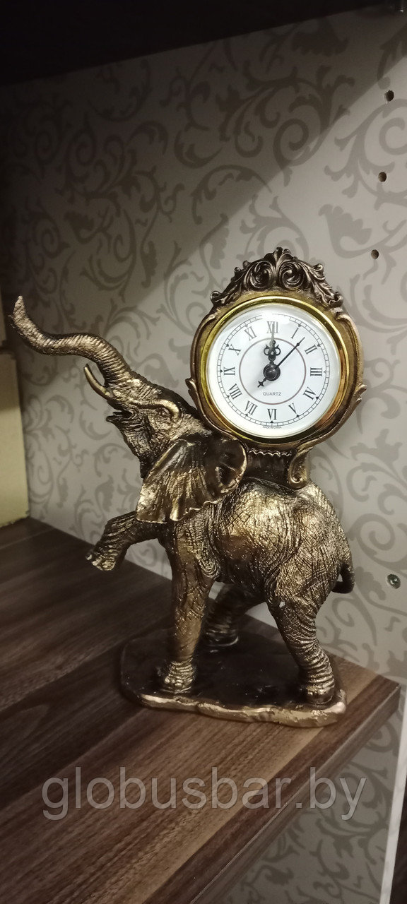 Фигура с часами Слон золотой - фото 2 - id-p220897840