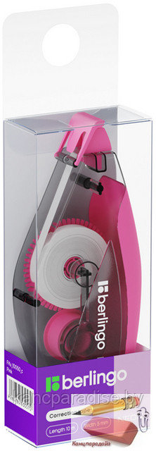 Корректирующая лента Berlingo Neon, 5 х 10 м., розовый, PET бокс, европодвес, арт.FKs_10050_c - фото 2 - id-p220898208