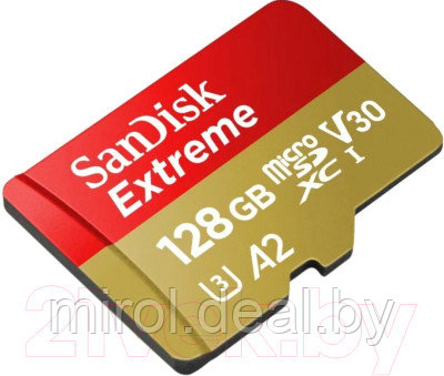 Карта памяти SanDisk Extreme MicroSDXC 128GB Class 10 UHS­I U3 V30 A2 - фото 2 - id-p220901931