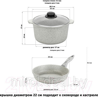 Набор кухонной посуды Elan Gallery 120349+4 - фото 8 - id-p220901187