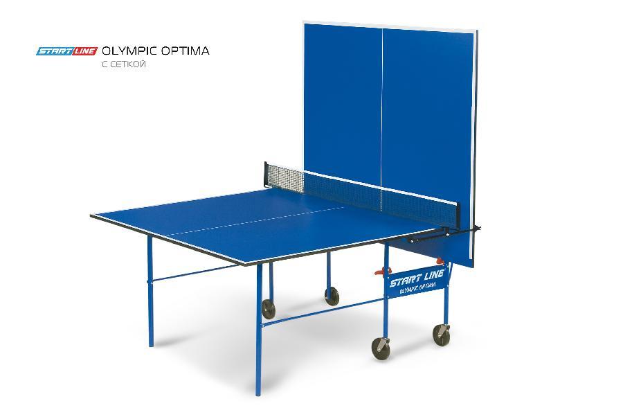 Стол теннисный Start Line Olympic Optima с сеткой (Синий) - фото 3 - id-p220899898