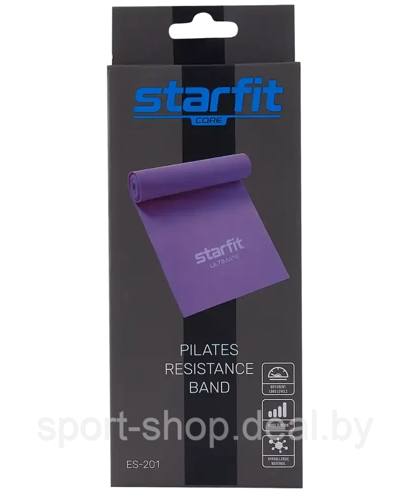 Лента для пилатеса ES-201 1200x150x0,65 мм, фиолетовый пастель, фитнес лента, эспандер для фитнеса - фото 2 - id-p220902488