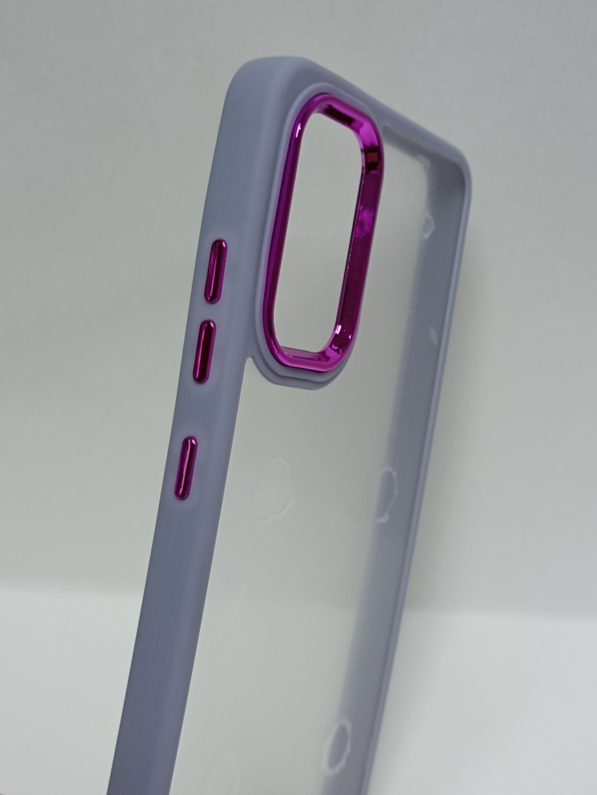 Чехол Samsung A32 силиконовый прозрачный с цветным ободком - фото 2 - id-p220907687
