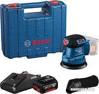 Эксцентриковая шлифмашина Bosch GEX 185-LI Professional 06013A5021 (с 1-м АКБ, кейс)>