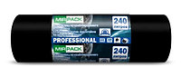 Мешки для мусора ПВД Mirpack "Professional", 240л, 10шт, 35мкм, черные