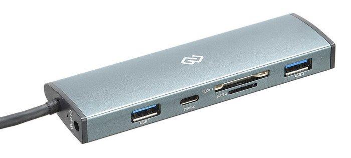 USB-хаб Digma HUB-2U3.0СCR-UC-G - фото 1 - id-p220910175