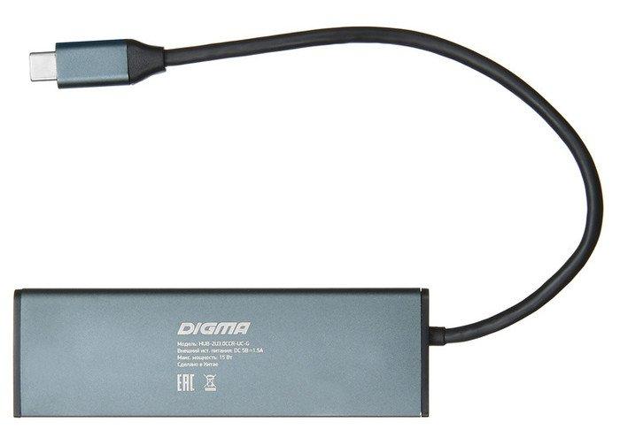 USB-хаб Digma HUB-2U3.0СCR-UC-G - фото 4 - id-p220910175