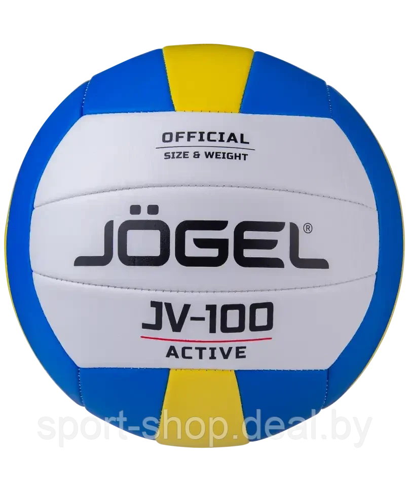 Мяч волейбольный JV-100, синий/желтый, волейбольный мяч, мяч 5, волейбол - фото 1 - id-p220910732