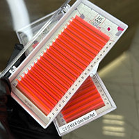 Ресницы C 0.10 Le Mat Розовые Neon Red Миксы (8-15 мм)