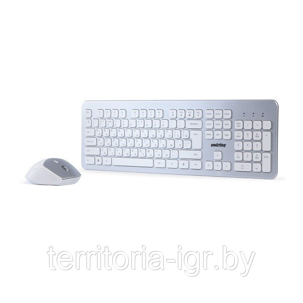 Беспроводной набор клавиатура + мышь SBC-233616AG-SW серебристо-белый Smartbuy - фото 2 - id-p220913520