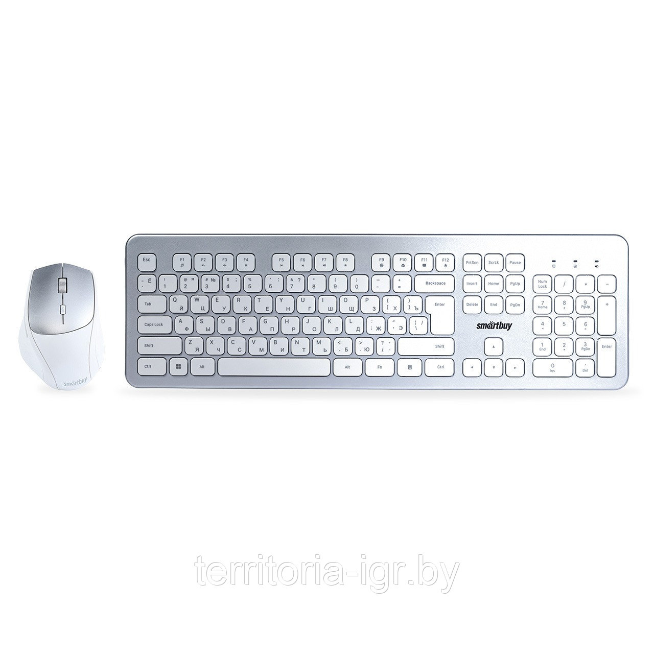 Беспроводной набор клавиатура + мышь SBC-233616AG-SW серебристо-белый Smartbuy - фото 3 - id-p220913520