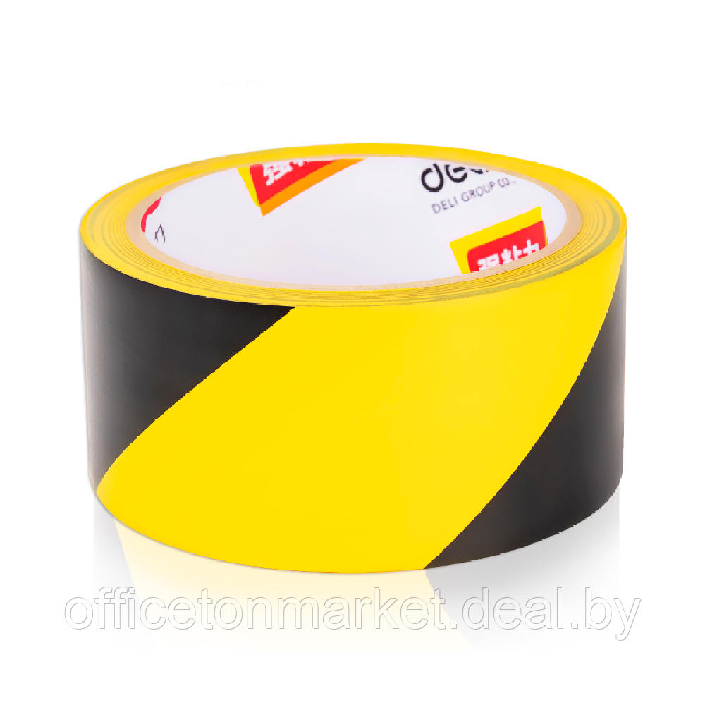 Клейкая лента разметочная Deli "33770", 48x18.2 мм/м, желто-черный - фото 2 - id-p219675600