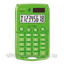 Калькулятор карманный Rebell "STARLETG BX", 8-разрядный, зеленый