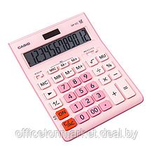 Калькулятор настольный Casio "GR-12", 12-разрядный, розовый