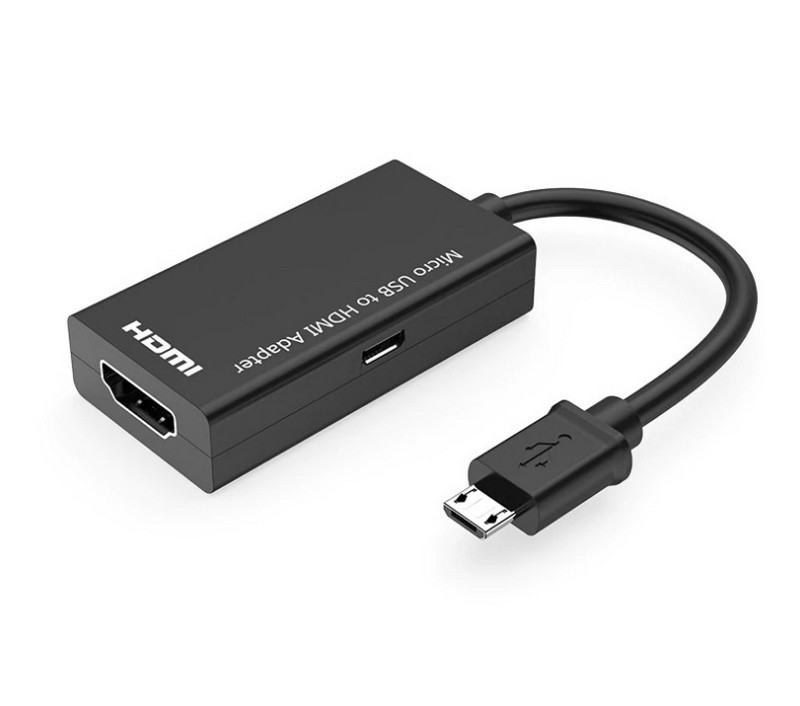 Адаптер - переходник MicroUSB - HDMI (MHL), черный - фото 1 - id-p220918164