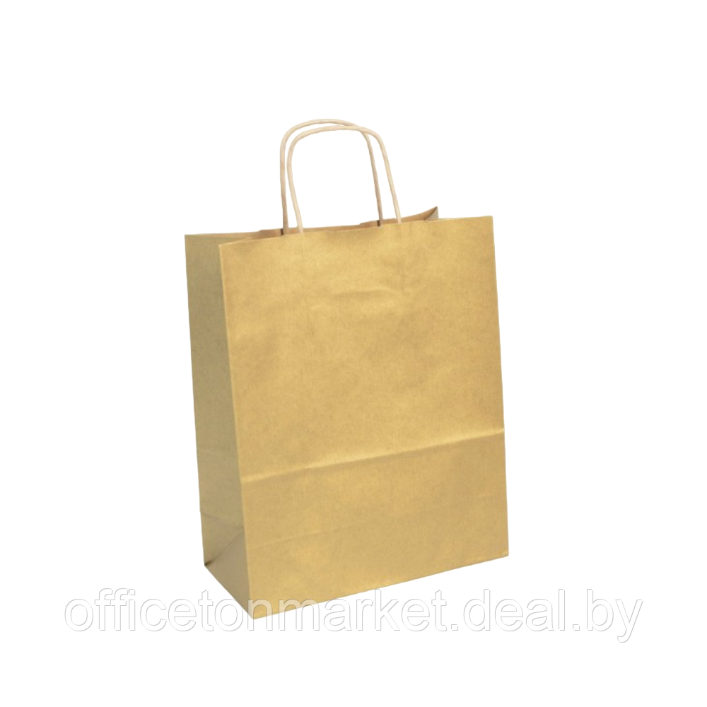 Пакет бумажный подарочный "Gold", 22х10х27 см, 1 шт, коричневый - фото 1 - id-p220606554