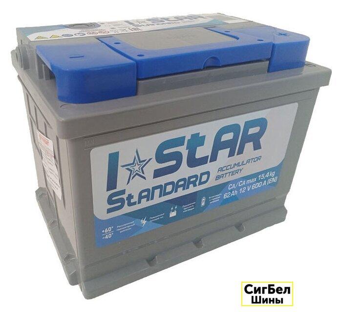 Автомобильный аккумулятор I-STAR 62 R+ (62 А·ч) - фото 1 - id-p215371476
