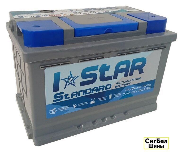 Автомобильный аккумулятор I-STAR 77 R+ (77 А·ч) - фото 1 - id-p215371436