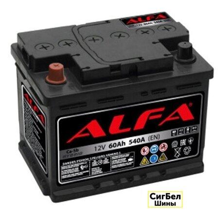 Автомобильный аккумулятор ALFA Hybrid 60 L (60 А·ч) - фото 1 - id-p215371446