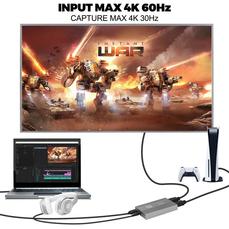 Профессиональная карта видеозахвата USB3.0 - HDMI 4K, ver.05, серебро - фото 3 - id-p220918869
