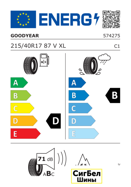 Зимние шины Goodyear UltraGrip Performance+ 215/40R17 87V - фото 2 - id-p167895449