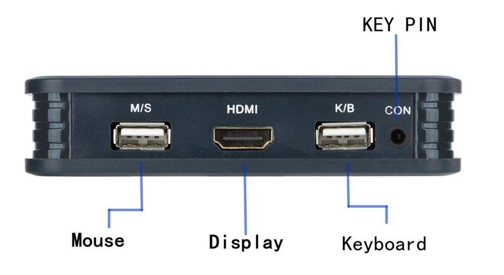 Адаптер - 2-х портовый KVM-переключатель HDMI с кабелями 1,2 метра, черный - фото 6 - id-p220918903