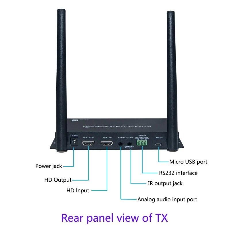 Адаптер - KVM-удлинитель HDMI 4K по Wi-Fi на 100 метров, черный - фото 6 - id-p220919345