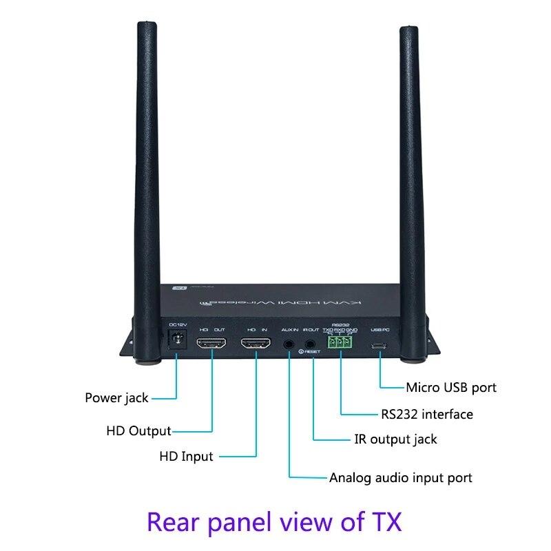 Адаптер - KVM-удлинитель HDMI 4K по Wi-Fi на 100 метров, черный - фото 6 - id-p220919422