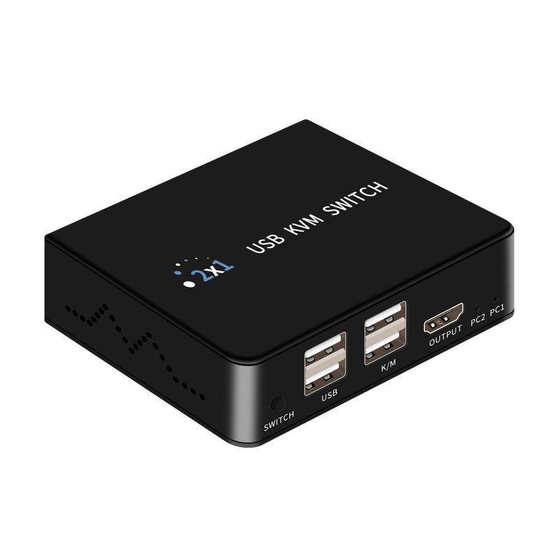 Адаптер - 2-х портовый KVM-переключатель HDMI USB, черный - фото 4 - id-p220920544