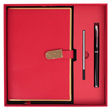 Набор подарочный (ежедневник недатир.А5 с магнитной застежкой + ручка) красного цвета DV-14225-1