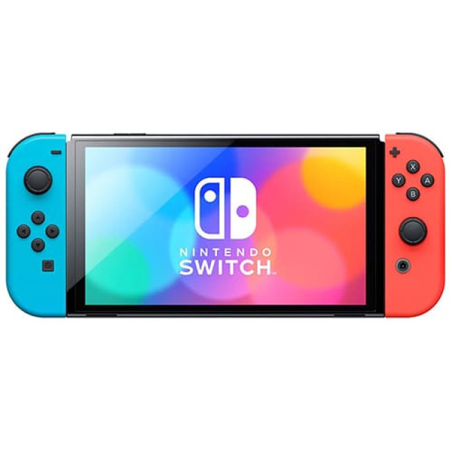 Игровая приставка Nintendo Switch OLED Черный, с неоновыми Joy-Con - фото 4 - id-p220916234