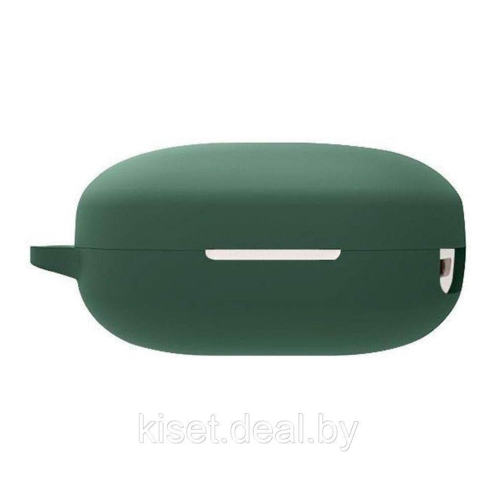 Силиконовый чехол KST Pods для наушников Haylou GT7 зеленый с карабином - фото 1 - id-p220917183