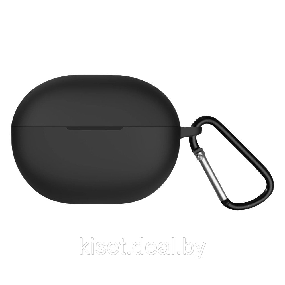 Силиконовый чехол KST Pods для наушников Haylou GT1 2022 черный с карабином - фото 1 - id-p220917185